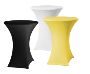 WANDGU Stretch Tafelhoezen Set Van 3 - Zwart Voor Statafels 80x110 Cm, Elastaan Met Versterkte Poten